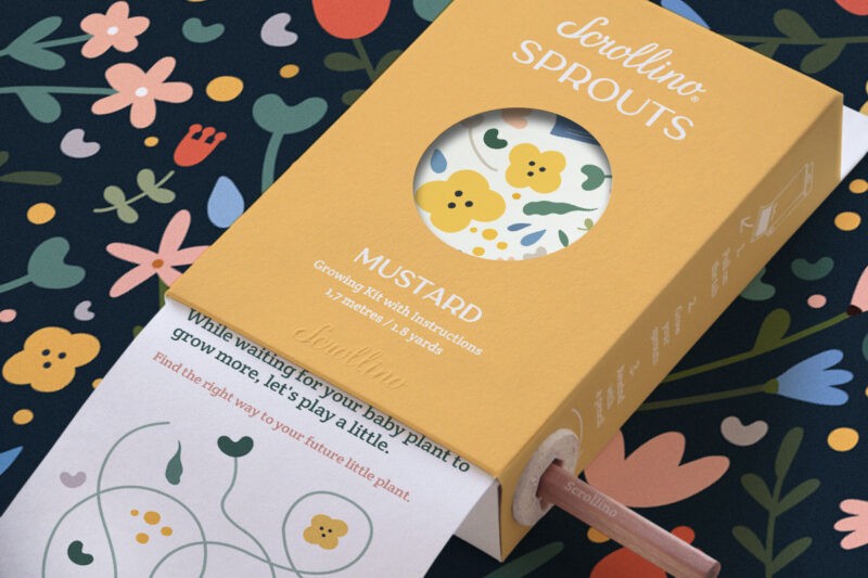 Scrollino Sprouts - Mustard - Image 3